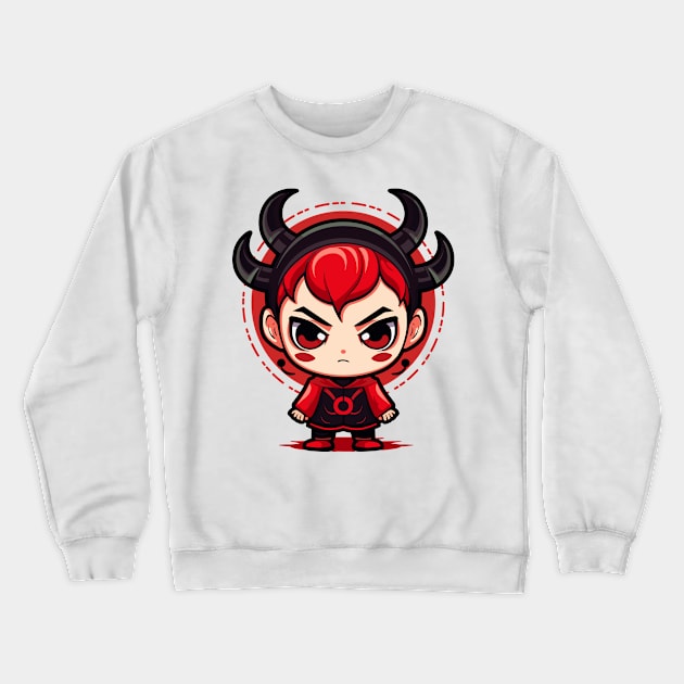 red devil Crewneck Sweatshirt by YUSRIL11